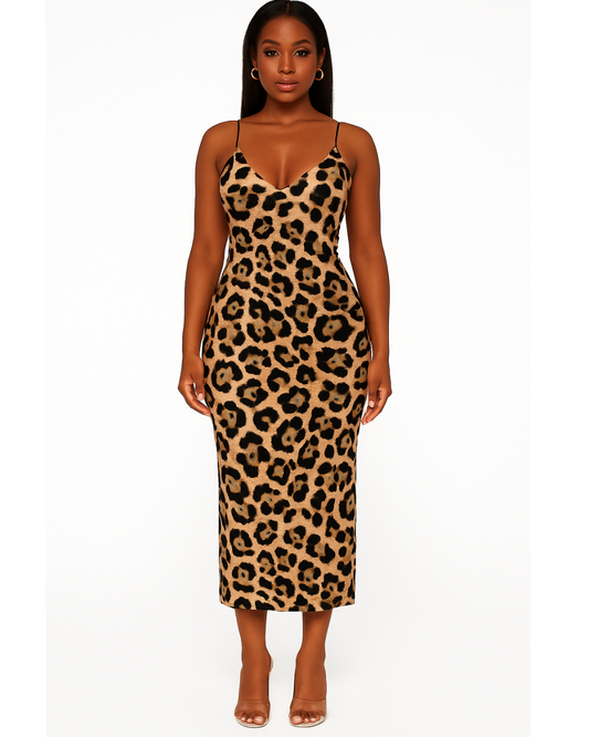 Leopard Midnight Cami Dress