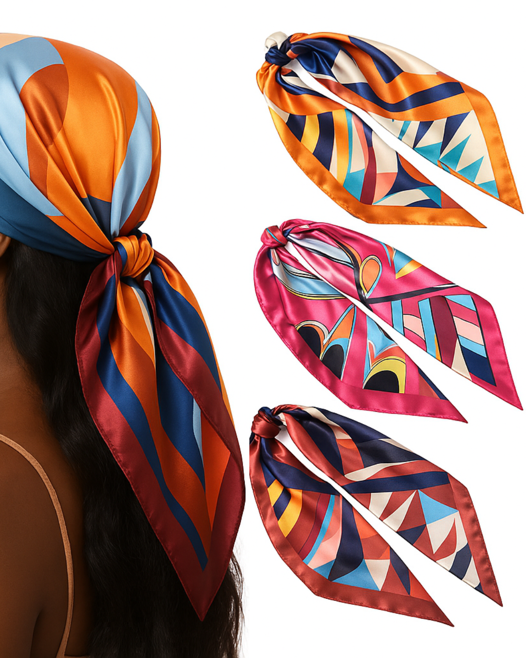 Silky Head Scarf (3Pack)